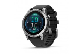 Garmin Fenix E 47mm AMOLED Stainless Steel with Black Silicone Band (010-03025-02/00)