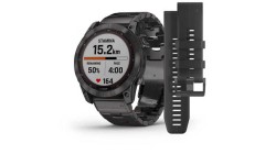 Смарт-годинник Garmin Fenix 7X Sapphire Solar Carbon Gray DLC Titanium with Titanium Band (010-02541-27)