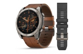 Garmin Fenix 8 51mm AMOLED Sapphire Carbon grey DLC w. Chestnut Leather Band (010-02905-40)