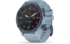 Смарт-годинник Garmin Descent Mk2S Mineral Blue with Sea Foam Silicone Band (010-02403-07)