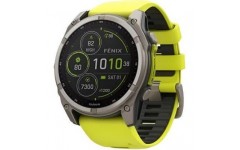 Смарт-годинник Garmin Fenix 8 51mm Solar Sapphire Titanium w. Amp Yellow/Graphite Silicone Band (010-02907-20/21)
