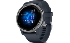 Смарт-годинник Garmin Venu 2 Silver Bezel with Granite Blue Case and Silicone Band (010-02430-10/00)