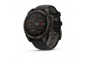 Garmin Fenix 8 47mm Solar Sapphire Carbon Gray DLC Titanium w. Black/Pebble Gray S. Band (010-02906-10/11)