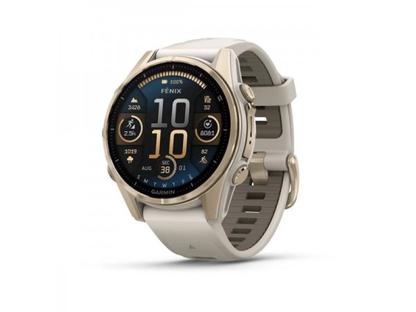 Garmin Fenix 8 43mm AMOLED Sapphire Soft Gold w. Fog Gray/Dark Sandstone S. Band (010-02903-10/11)