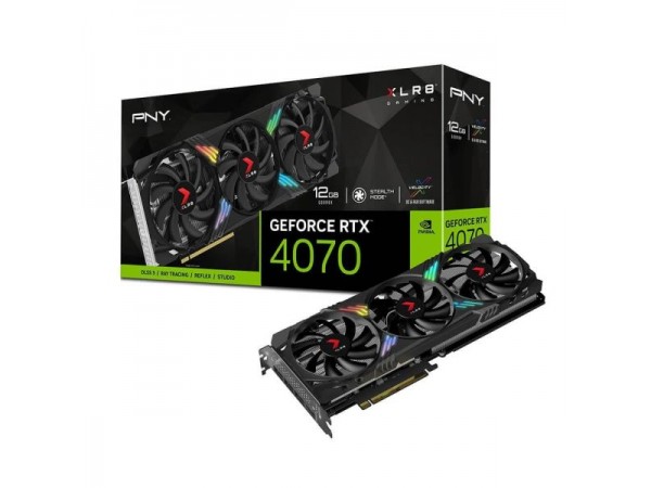 Відеокарта PNY GeForce RTX 4070 12GB XLR8 Gaming VERTO EPIC-X RGB (VCG407012TFXXPB1)